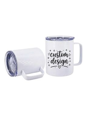 16" Stainless Steel Sublimation Travel Mug with Handle